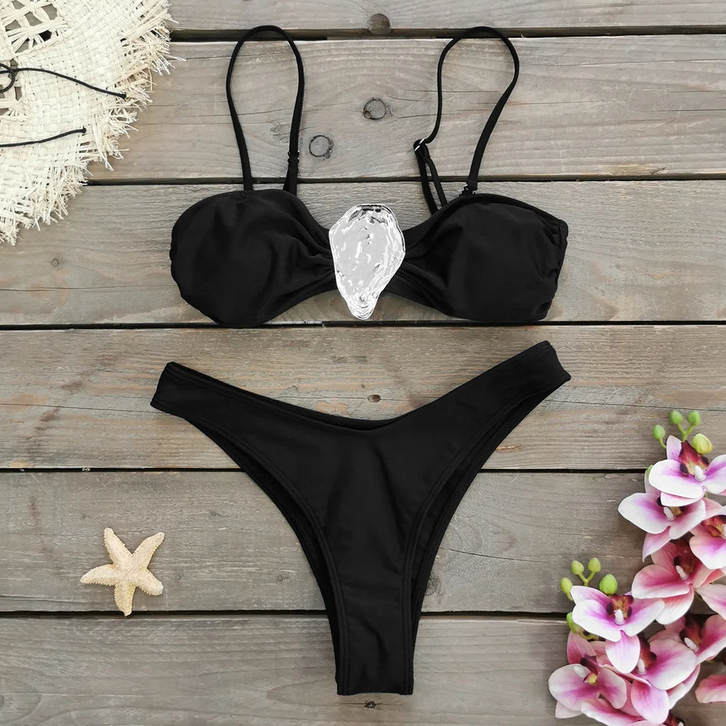 Bikini Bandage Swimsuit High Waist Swimwear for Women Brazilian Bikini 3 Pcs Bathing Suits Summer Female