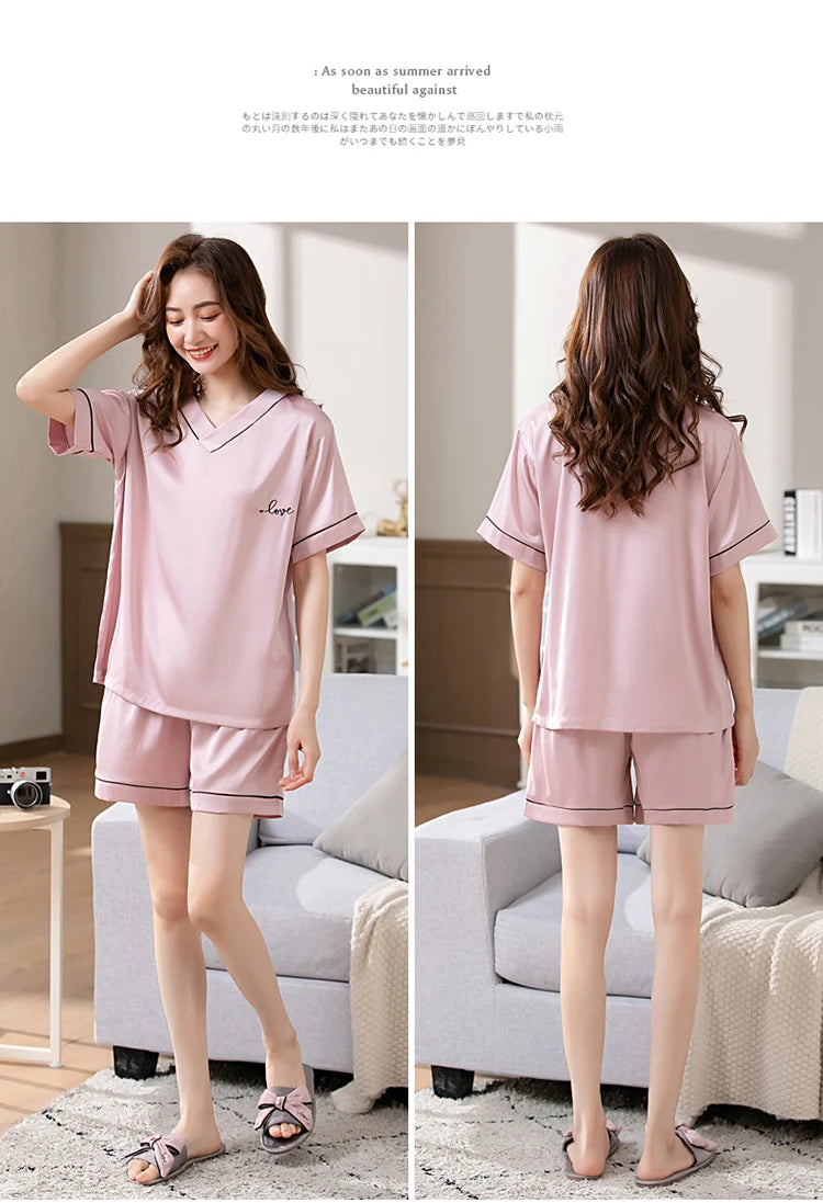 100% Real Silk Pyjamas for Women Nightgown Lady Pajams High Quality Girls Sleepwear Pure Silk Sleepshirts Set