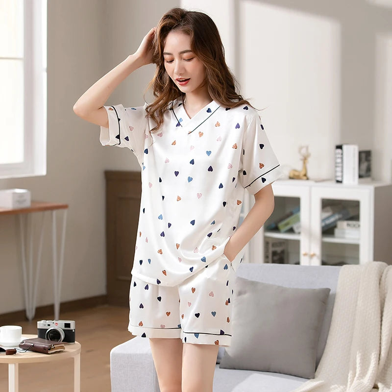 100% Real Silk Pyjamas for Women Nightgown Lady Pajams High Quality Girls Sleepwear Pure Silk Sleepshirts Set