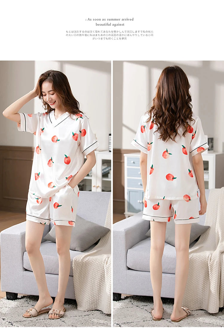100% Real Silk Pyjamas for Women Nightgown Lady Pajams High Quality Girls Sleepwear Pure Silk Sleepshirts Set
