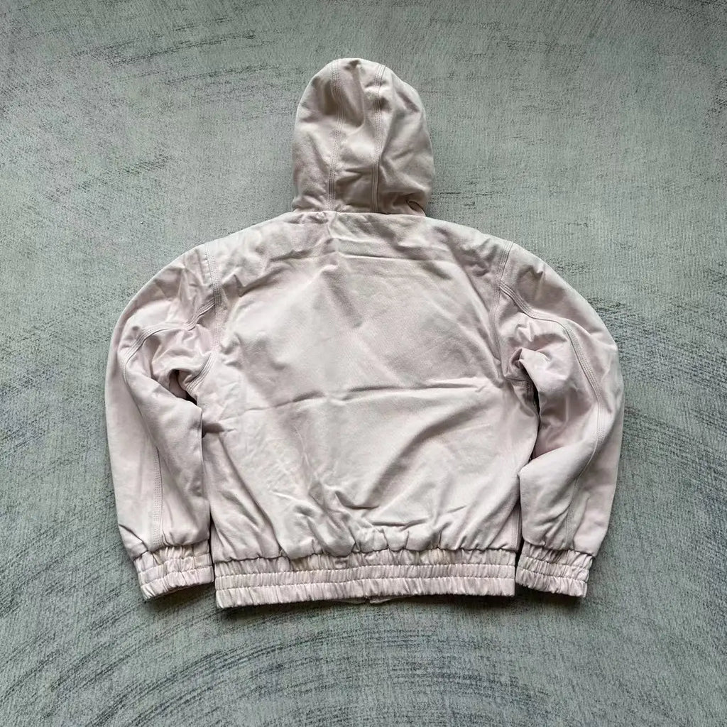 American Hip Hop Joker Pattern Embroidered Zipper Hoodie Women Street Y2K New Punk Fleece Padded Sweatshirt Unisex Casual Hoodie