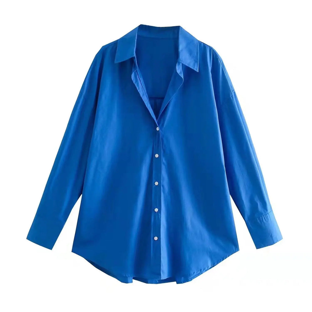 MUJER Women Shirt Multicolour Button Up Shirt Women Summer Long Sleeve Top Female Streetwear Oversize Shirts And Blouses Women