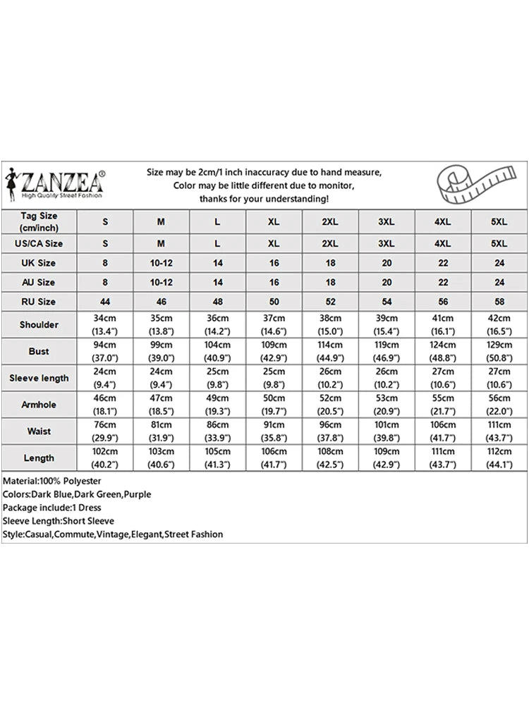 ZANZEA Vintage Summer Dresses Women Elegant Party Vestido 2025 Short Sleeve Long Shirt Robe Puff Sleeve Printing A-Line Sundress