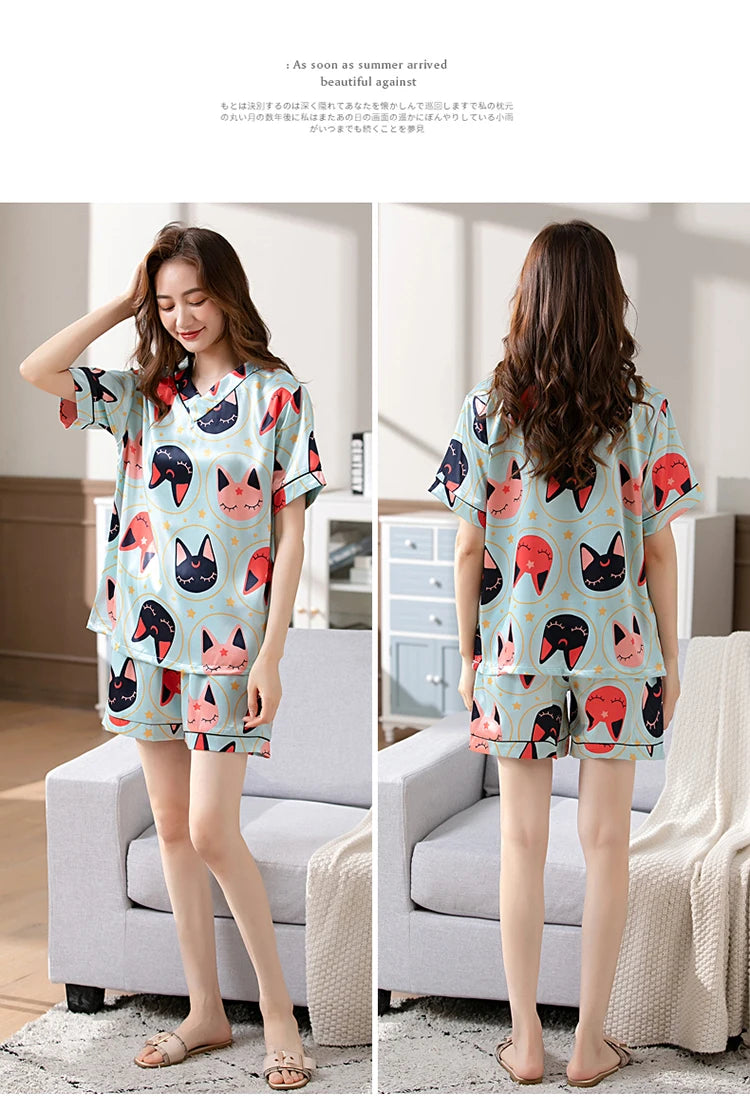 100% Real Silk Pyjamas for Women Nightgown Lady Pajams High Quality Girls Sleepwear Pure Silk Sleepshirts Set