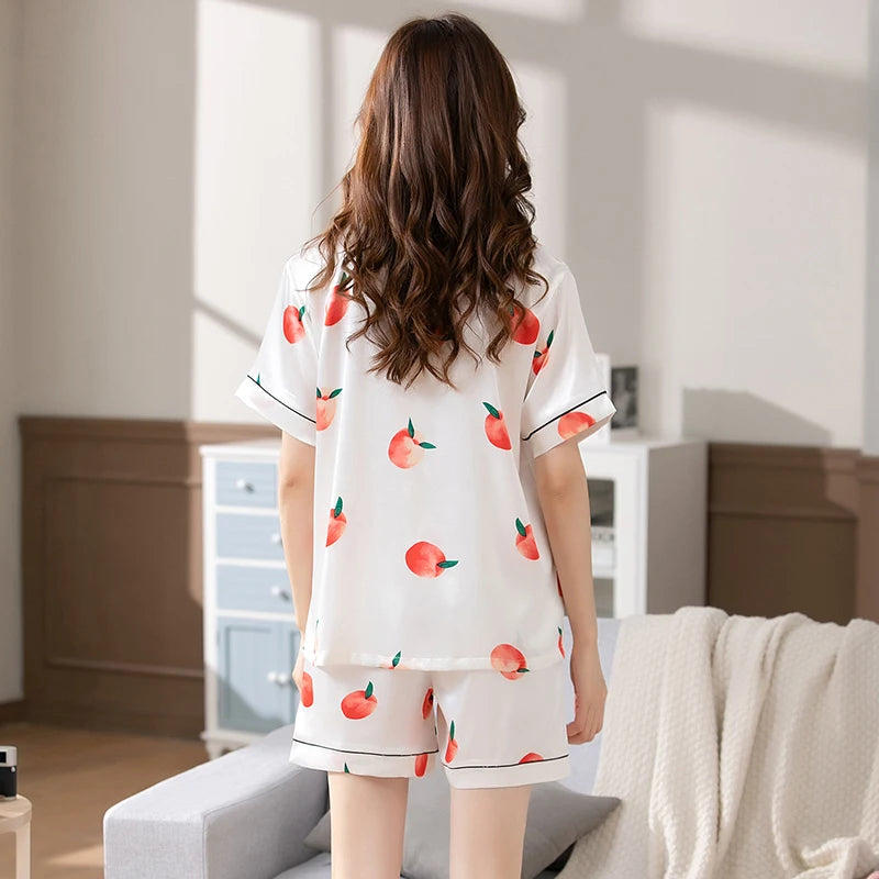 100% Real Silk Pyjamas for Women Nightgown Lady Pajams High Quality Girls Sleepwear Pure Silk Sleepshirts Set