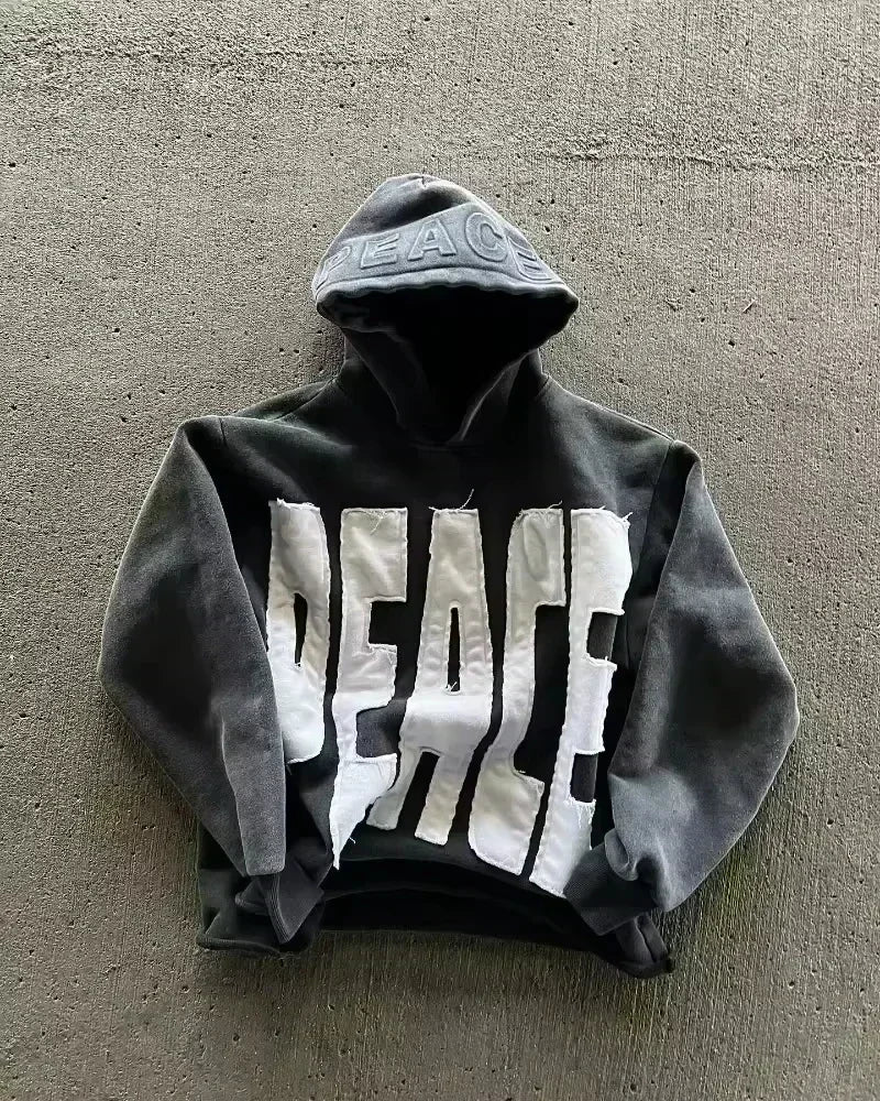 American Hip Hop Joker Pattern Embroidered Zipper Hoodie Women Street Y2K New Punk Fleece Padded Sweatshirt Unisex Casual Hoodie