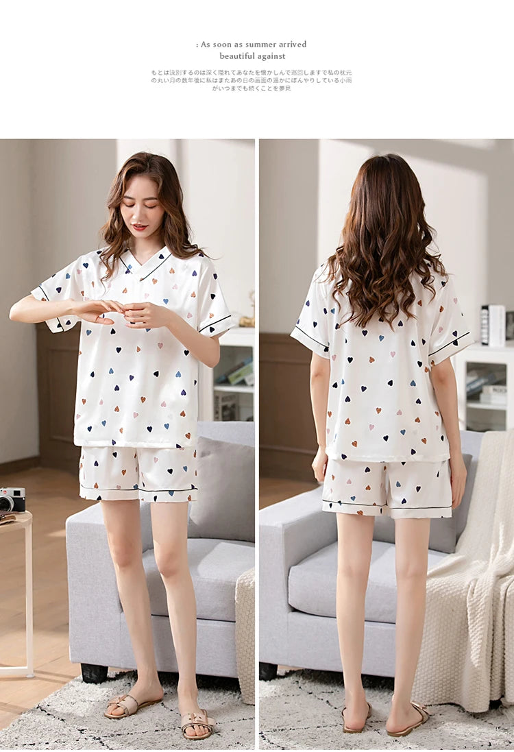 100% Real Silk Pyjamas for Women Nightgown Lady Pajams High Quality Girls Sleepwear Pure Silk Sleepshirts Set