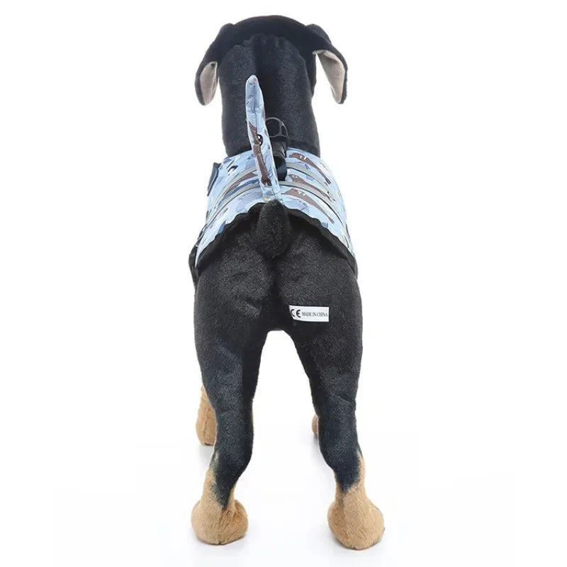 Pet Dog Life Jacket Vest Clothes Life Vest Collar Harness Pet Swimming Summer Swimwear Scales Shark Floating clothes swimsuit