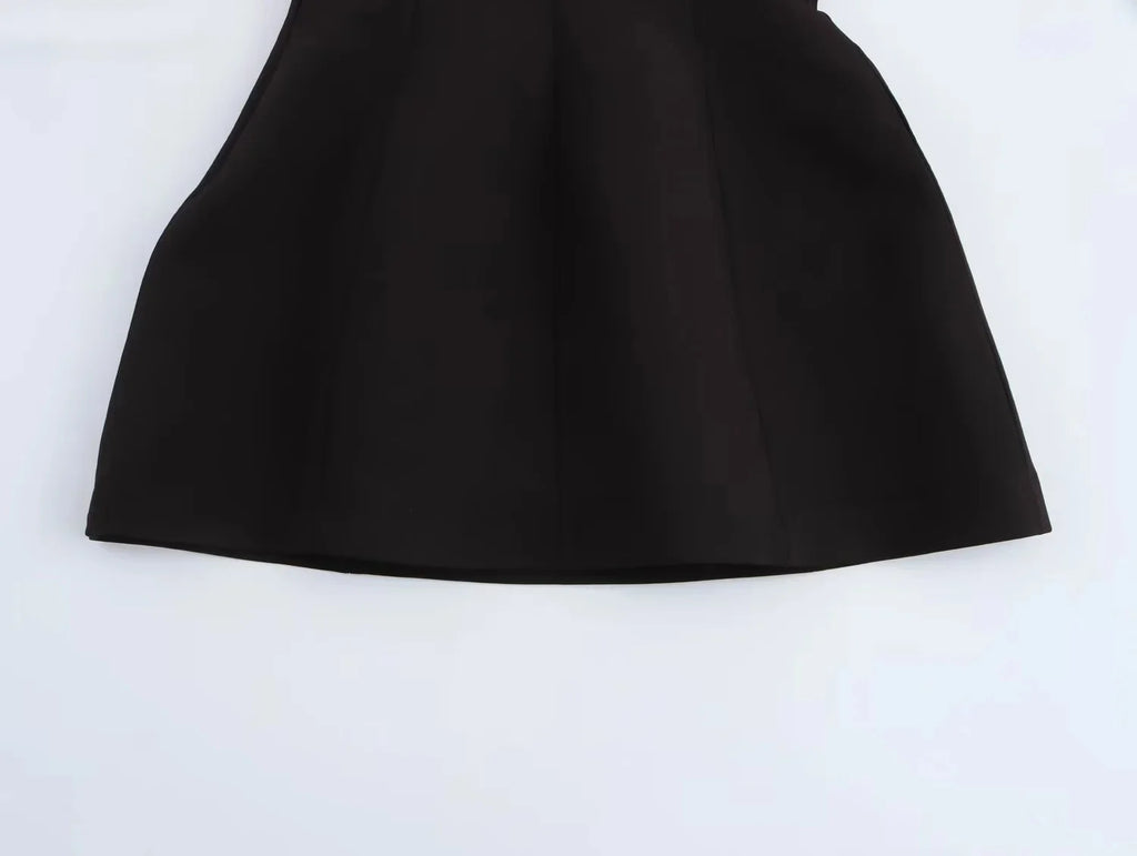 KONDALA 2026 Spring Summer Elegant Strapless Women Dresses Fashion Casual Patchwork Sleeveless Solid Zipper Chic Ladies Dresses