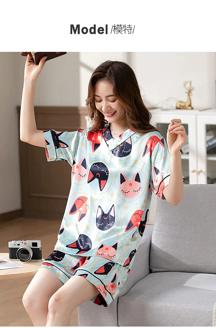 100% Real Silk Pyjamas for Women Nightgown Lady Pajams High Quality Girls Sleepwear Pure Silk Sleepshirts Set