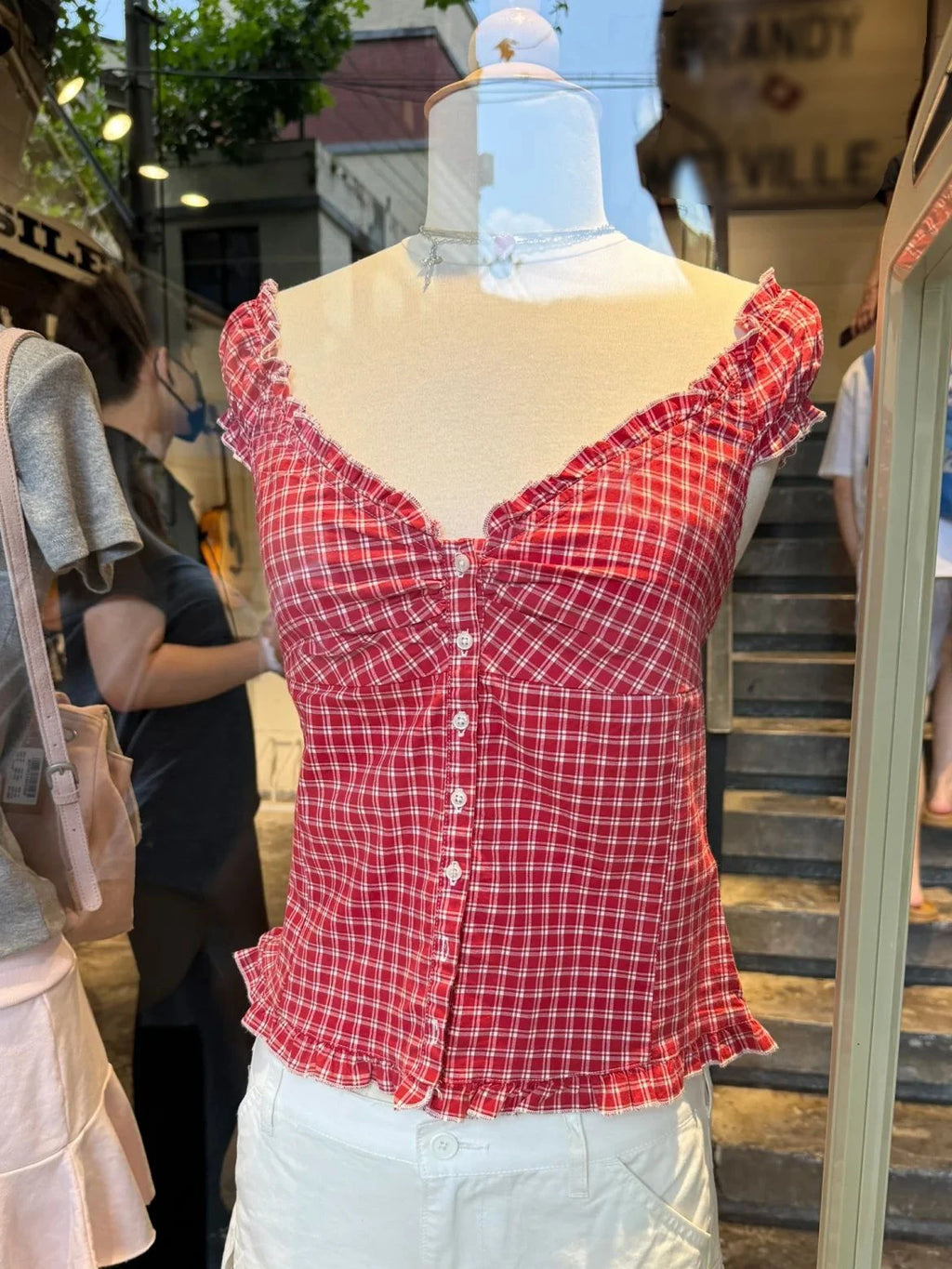 Ruffles White Basic Blouse Top for Woman Summer Folds Single Breasted Sleeveless Tank Tops Casual Cotton Vest Y2k Sweet Camisole