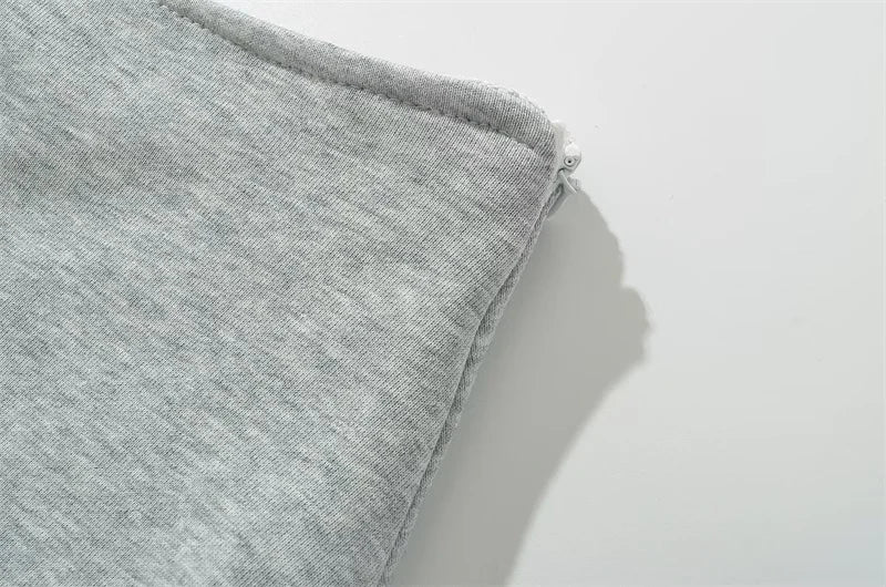 KEYANKETIAN New Women's Terry fabric Low waist Y2K Mini Skirt Wide pleat Decoration Light grey Flounce A Line Skort Hot sweet