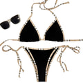 Luxury Brand Design Stripe Halter Bikini Women Swimwear Female Swimsuit Two Pieces Bikini Set Sexy Bathing Suit Swim Beach Wear
