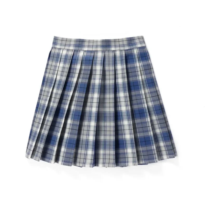Summer Women High Waist Pleated Plaid Skirts Mini Tennis Skirt Harajuku JK Japanese School Uniform Short A-Line Mini Skirt Girl