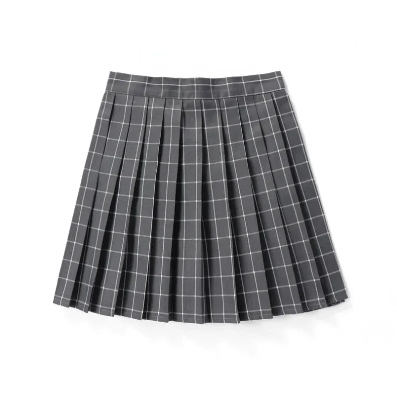 Summer Women High Waist Pleated Plaid Skirts Mini Tennis Skirt Harajuku JK Japanese School Uniform Short A-Line Mini Skirt Girl