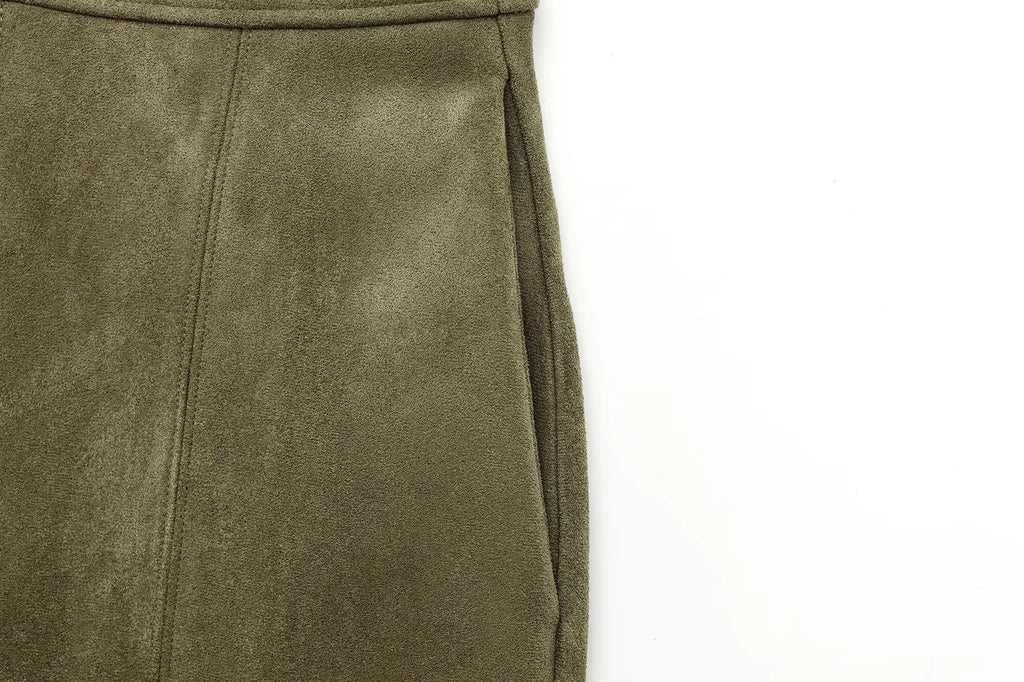 HH Spring Women Suede Coat Pant Sets Lapel Long Sleeve Zipper Jackets Casual Shorts 2025 New Fashion High Street Lady Outfit