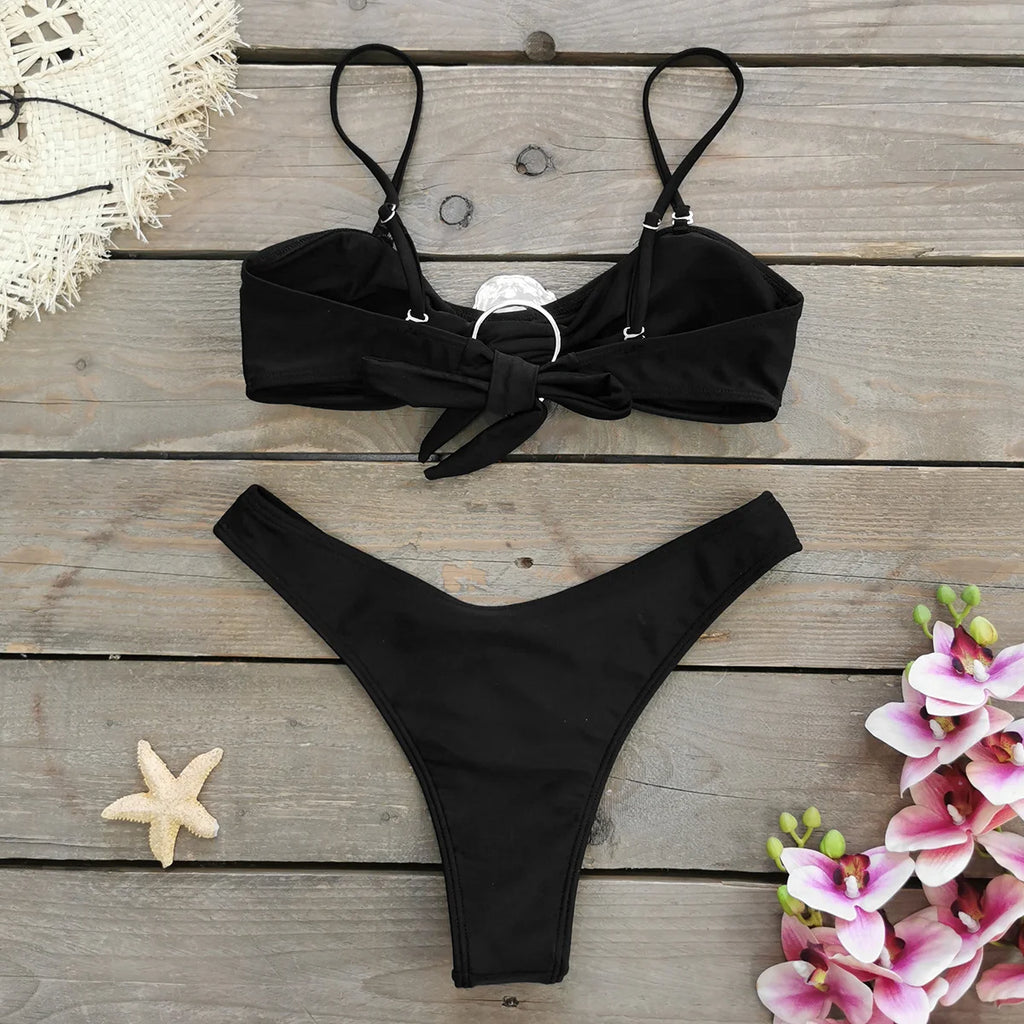 Bikini Bandage Swimsuit High Waist Swimwear for Women Brazilian Bikini 3 Pcs Bathing Suits Summer Female