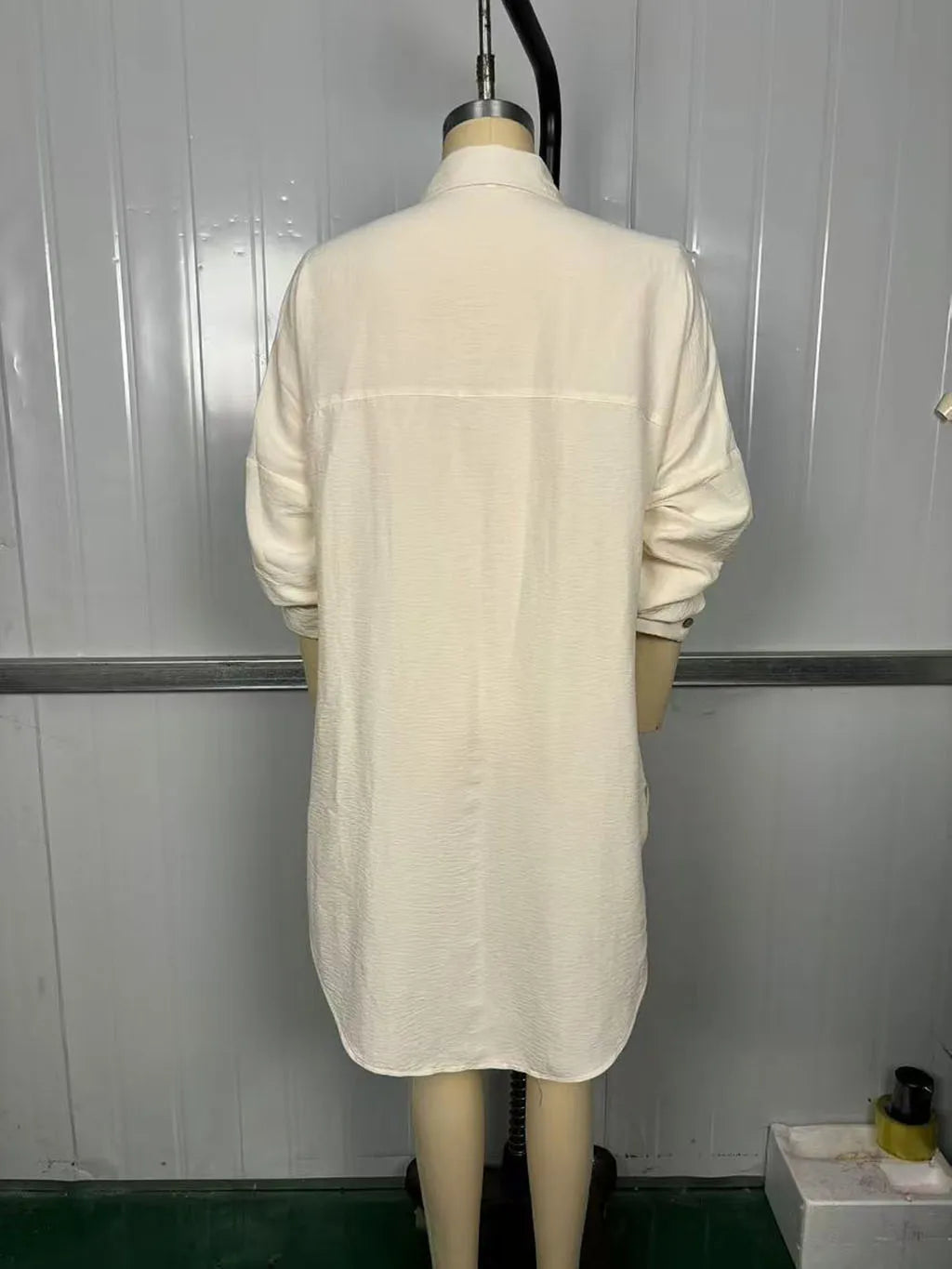Women's modern swimsuit smock shirt Button up shirt dress top