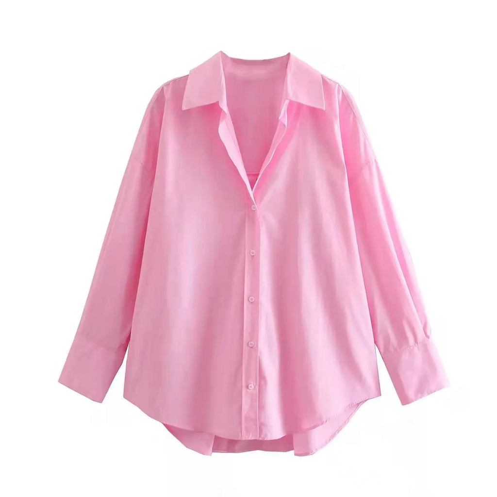 MUJER Women Shirt Multicolour Button Up Shirt Women Summer Long Sleeve Top Female Streetwear Oversize Shirts And Blouses Women