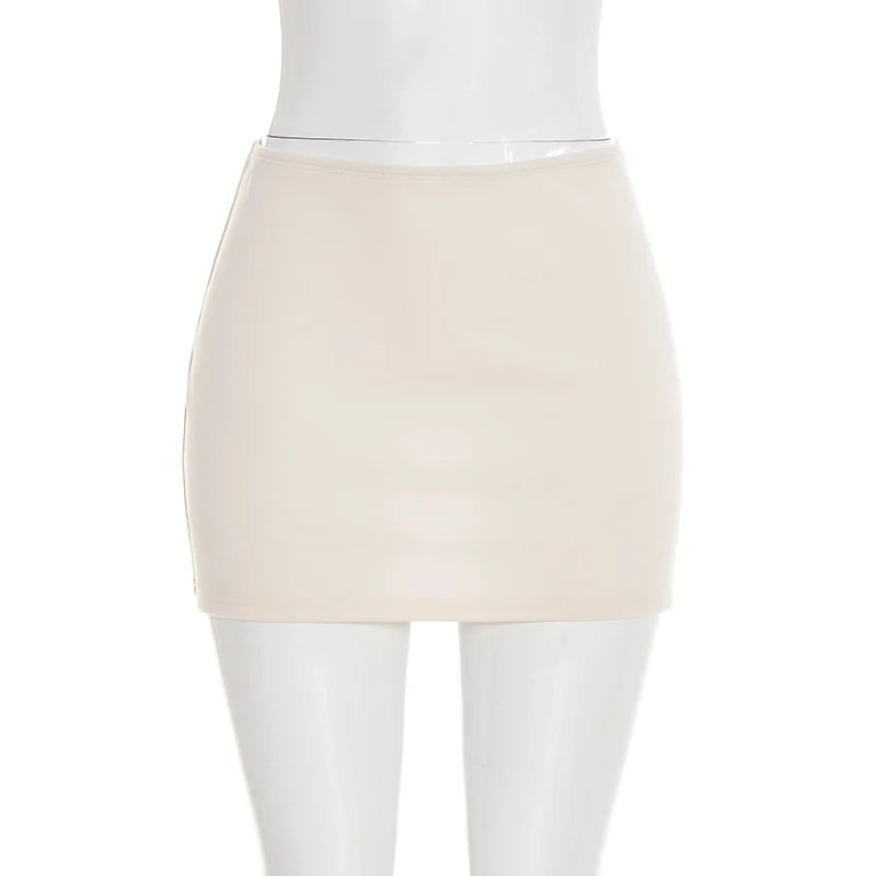 Mozision Ruffled Sexy Two Piece Set Women V Neck Sleeveless Tank Top Mini Skirt Matching Sets Female Club Party Dress Sets