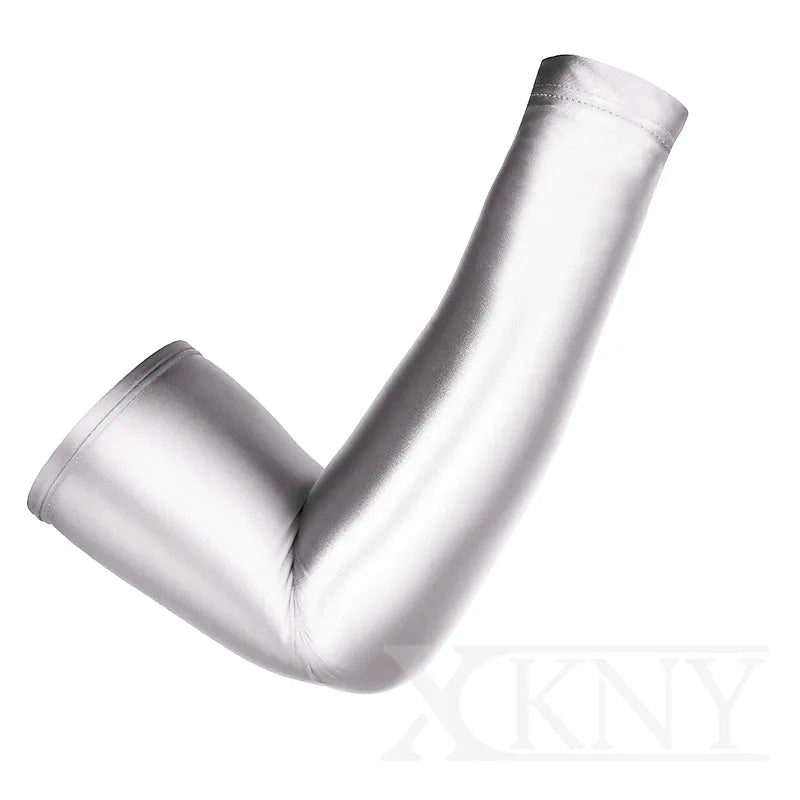 XClocKNYoung satin glossy sleeve high elastic competitive swimsuit matching high elastic ice sleeve glossy dress gloves