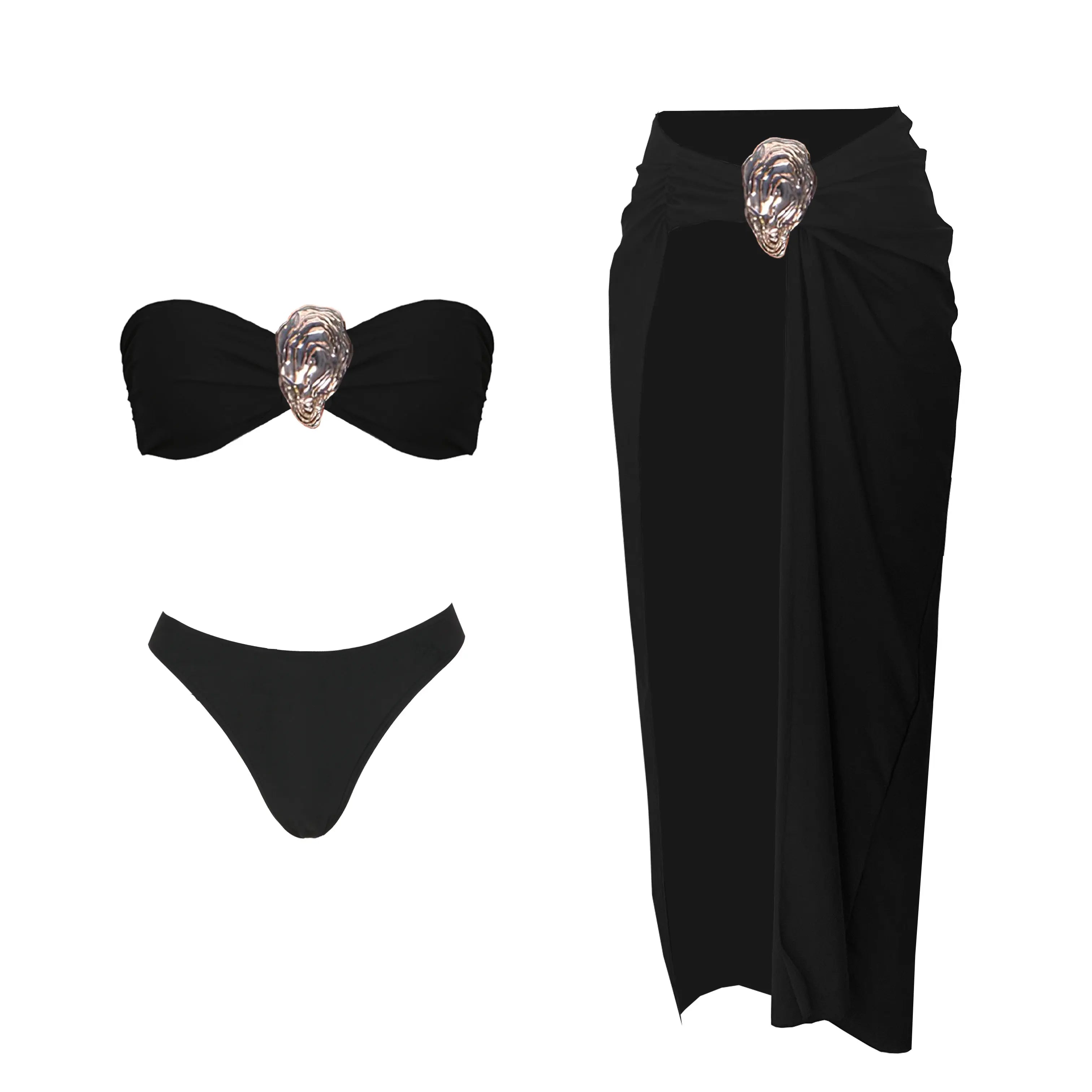 Bikini Bandage Swimsuit High Waist Swimwear for Women Brazilian Bikini 3 Pcs Bathing Suits Summer Female