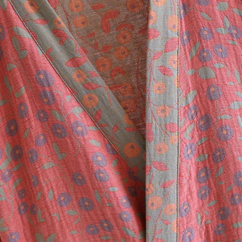 Multi Colors Kimono Bathrobe Women's Pajamas Clothing for Spring and Summer Cotton Loose Home Sleepwear Kimono Robes with Belt