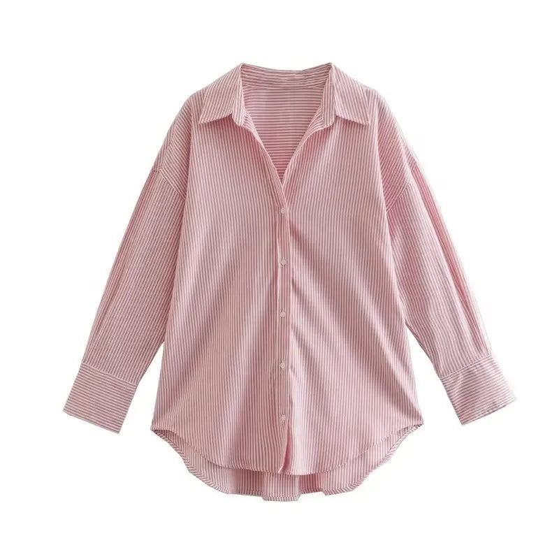 MUJER Women Shirt Multicolour Button Up Shirt Women Summer Long Sleeve Top Female Streetwear Oversize Shirts And Blouses Women