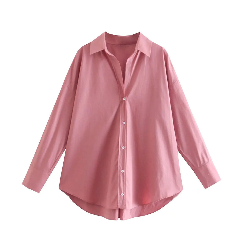 MUJER Women Shirt Multicolour Button Up Shirt Women Summer Long Sleeve Top Female Streetwear Oversize Shirts And Blouses Women